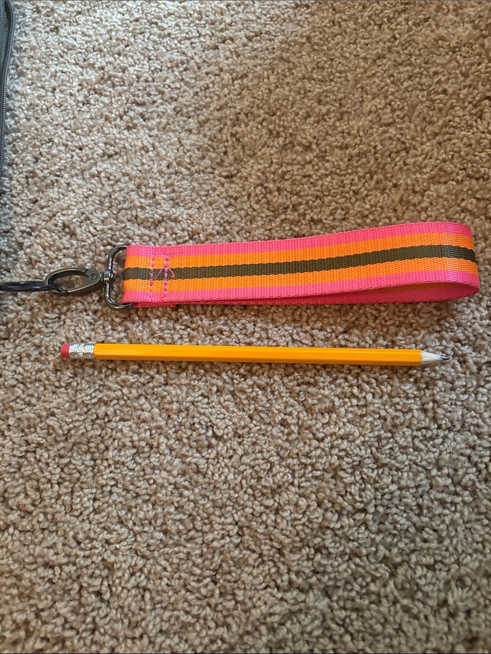Haute Shore Camo Wristlet Pouch with Pink & Red Contrasting Stripe - Picture 5 of 8
